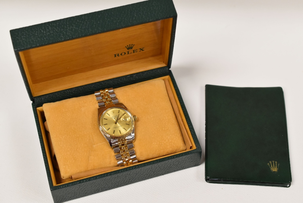 GENTS ROLEX OYSTER PERPETUAL DATEJUST in mint condition, with original certificate and three spare - Image 3 of 3