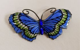 VINTAGE ENAMEL BUTTERFLY BROOCH