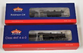 TWO BACHMANN 00 GAUGE LOCOMOTIVES; 1. BR Lined Black Late Crest Standard Class 4MT 75033 BR2