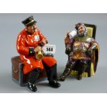 Two Royal Doulton figures 'Past Glory' HN2484 and 'The Foaming Quart' HN2162, 20 cms and 15 cms