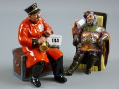 Two Royal Doulton figures 'Past Glory' HN2484 and 'The Foaming Quart' HN2162, 20 cms and 15 cms