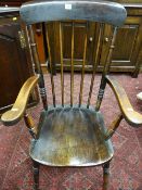 A Windsor spindlebacked elbow chair