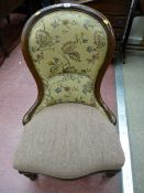 A Victorian mahogany spoonback chair (for restoration)