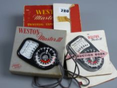 A boxed Weston Master III exposure meter