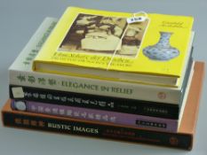 Chinese ceramic reference books - five books including Shiwan ware, blue and white, polychrome and