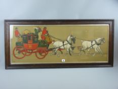 CECIL ALDIN a large colourful well preserved print - Glasgow & London Royal Mail stagecoach with