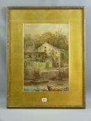 T G ROBINSON watercolour - watermill scene, signed and dated 1882, 49 x 32 cms