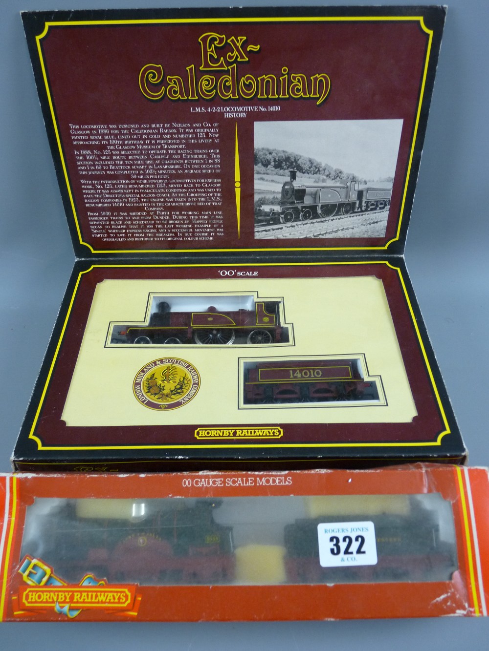 A Hornby Railways R763 X-Caledonian LMS, boxed with instructions and a Hornby Railways R795 GWR '