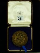 A cased John Pinches medallion of fine quality presented to Sir Ben Bowen Thomas MA LLD, 27th