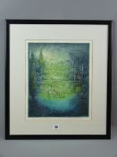 MICHAEL OELMAN (born Llandudno) limited edition (64/125) aquatint - signed and entitled 'A Place