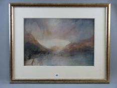 WILLIAM SELWYN watercolour - Snowdon and clouds from Llyn Nantlle, signed, 36 x 53 cms