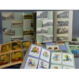 Vintage postcards - a large collection within seven scrap books of some twelve hundred plus