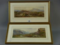 WILLIAM L APPLETON watercolours, a pair - Dolwyddelan Moors, each with farmers and their stock,