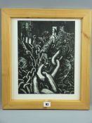 CARL F HODGSON limited edition (2/3) etching 'Workers Pulling on Chains', signed offer them 190,