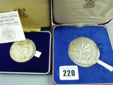 TWO CASED MEDALS, Royal Mint Prince of Wales 1969 silver Investiture medals inscribed in Welsh,