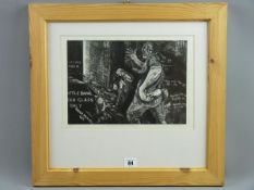 CARL F HODGSON limited edition (1/2) etching 'And Frightened Miss Muffet Away', monogrammed and