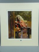 ROBERT LENKIEWICZ (1941-2002) mounted limited edition (209/500) print - titled 'Self Portrait at