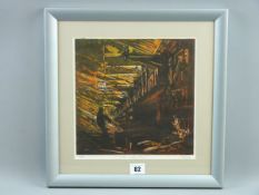 CARL F HODGSON an artist's proof aquatint 'The Shelter' monogrammed, 24 x 24 cms