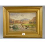 HENRY J LYON watercolour - Lledr riverscape, signed and with original title label verso 'A Grey