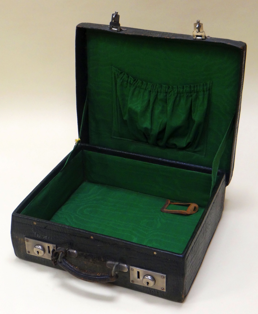 A 'CROCODILE SKIN' OVERNIGHT CASE with working locks and intact handle - Image 2 of 2