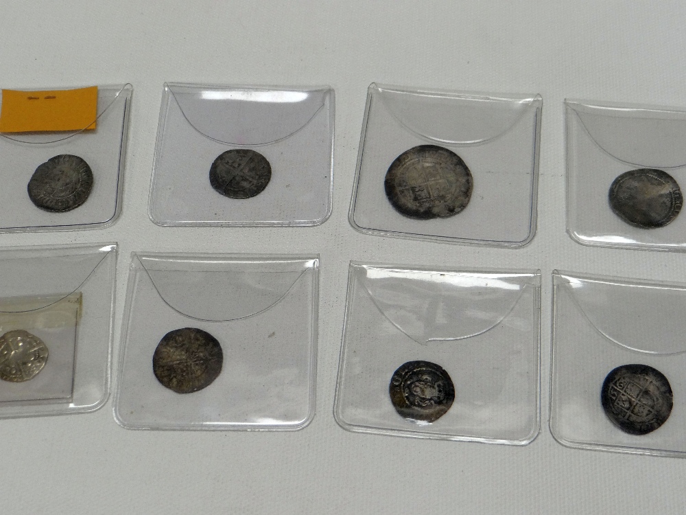 TWELVE EARLY BRITISH COINS including Edward I, Edward II and Edward III pennies and an Elizabeth I - Image 2 of 2