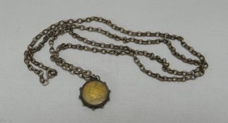 AN ENAMELLED VICTORIAN SILVER GILT threepenny coin