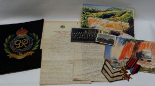 MILITARY MEDALS & INTERESTING ITEMS RELATING TO S/SGT. CHARLES ROEBUCK of the Royal Engineers and