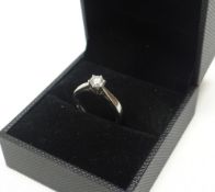 A PLATINUM SOLITAIRE DIAMOND RING, 0.25ct approx (visual estimate)