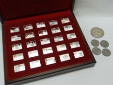 A CASED SET OF TWENTY-FIVE JOHN PINCHES SILVER INGOTS to commemorate 'Elizabeth Our Queen', 20ozs