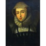 NINETEENTH CENTURY BRITISH SCHOOL canvas laid to board - head and shoulders portrait of an
