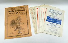 A PARCEL OF ELEVEN FOOTBALL PROGRAMMES FROM 1930s / 40s / 50s comprising nine Wales Home