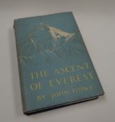 SIGNED COPY OF 'THE ASCENT OF EVEREST' BY JOHN HUNT the title-page signed by members of the 1953