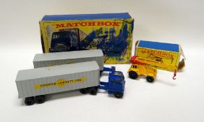 TWO BOXED MATCHBOX VEHICLES BY LESNEY being an Interstate Double Freighter (M-9) and a Jumbo