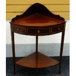 AN INLAID MAHOGANY WASHSTAND