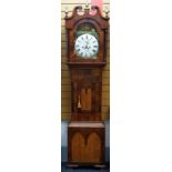 VICTORIAN EIGHT DAY LONGCASE CLOCK BY MUSSON OF LOUTH having a white convex dial with Roman numerals