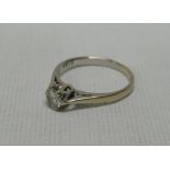 AN 18CT WHITE GOLD SOLITAIRE DIAMOND RING, 0.35ct approx (visual estimate)