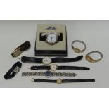 A PARCEL OF VINTAGE & MODERN WRISTWATCHES including a silver cocktail watch, circa 1930s