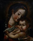 SOUTH AMERICAN SCHOOL oil on canvas - religious portrayal of the Virgin Mary, unsigned, 49 x 40cms