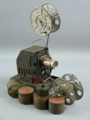 A BING BRITISH FILM PROJECTOR, tinplate hand cranked model, registered design no. 768644, with