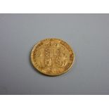 A VICTORIAN HALF SOVEREIGN, 1892, 4 grms