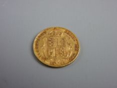 A VICTORIAN HALF SOVEREIGN, 1892, 4 grms