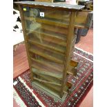 A VICTORIAN SHOP DISPLAY CABINET, glass fronted with nine slide-out side drawers all glass