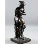 A BRONZED STATUETTE, a composition model possibly Neapolitan School, after Bertel Thorvaldsen