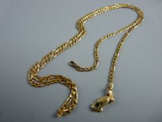 A NINE CARAT GOLD FIGARO NECK CHAIN, 5.6 grms