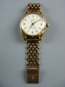 A GENT'S NINE CARAT GOLD ENCASED ROLEX OYSTER PERPETUAL CHRONO WRISTWATCH having a circular dial and