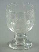 A GLASS COMMEMORATIVE GOBLET, Royal Brierley 1964, a limited edition commemorating Sir Winston
