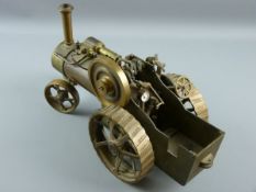 A BASSETT LOWKE TRACTION ENGINE, 3/4 scale live steam model with single cylinder driving gear,