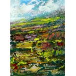 NATHAN JONES oil on board - North Wales landscape, signed and dated verso 2010, 9 x 6.5cms