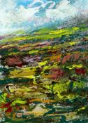 NATHAN JONES oil on board - North Wales landscape, signed and dated verso 2010, 9 x 6.5cms