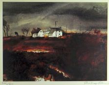 JOHN KNAPP FISHER limited edition (300/500) print - Pembrokeshire farmhouse in a landscape, signed